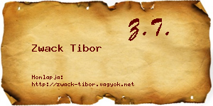Zwack Tibor névjegykártya